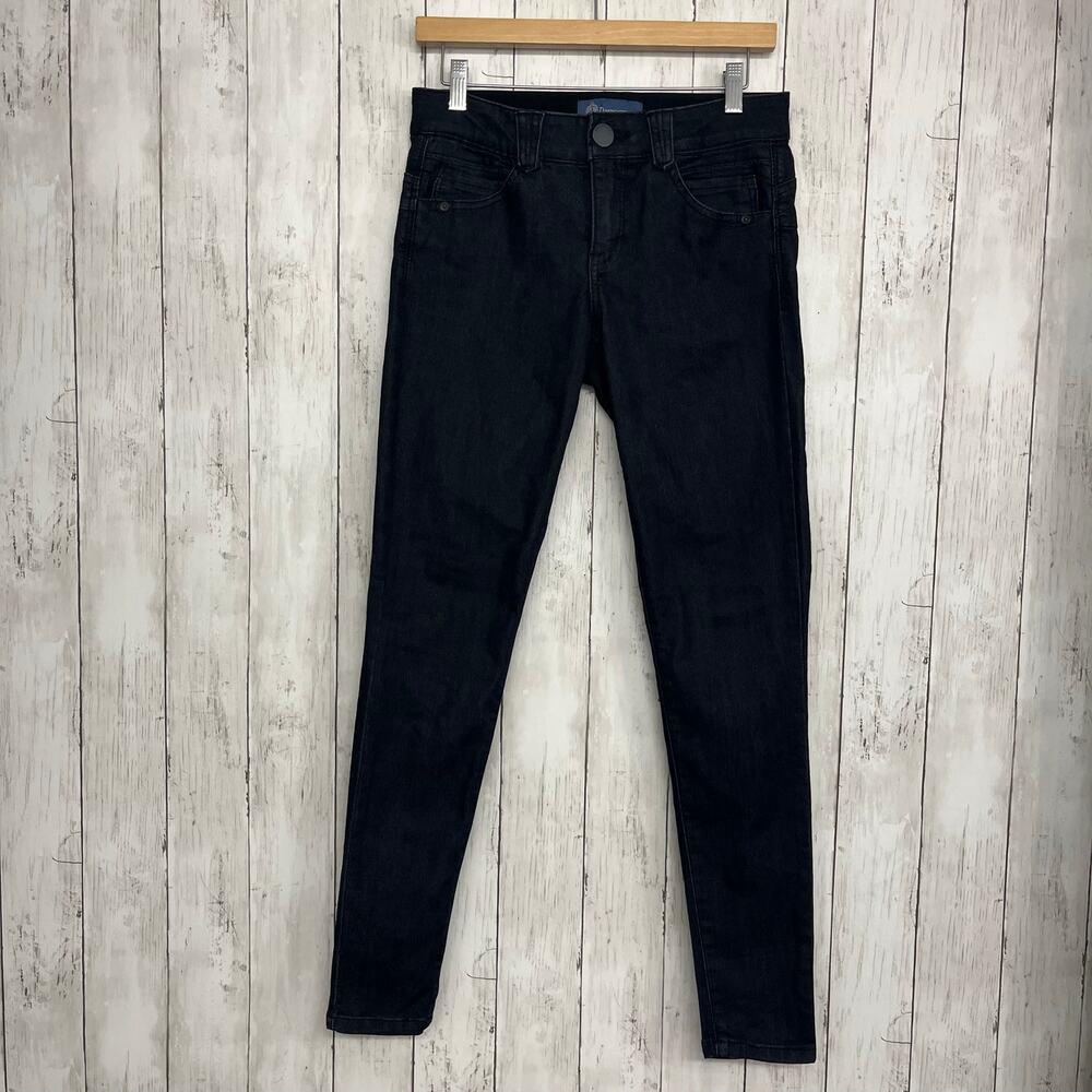 Democracy "Ab"solution Dark Wash Mid Rise Denim Slimming Skinny Jeans 4